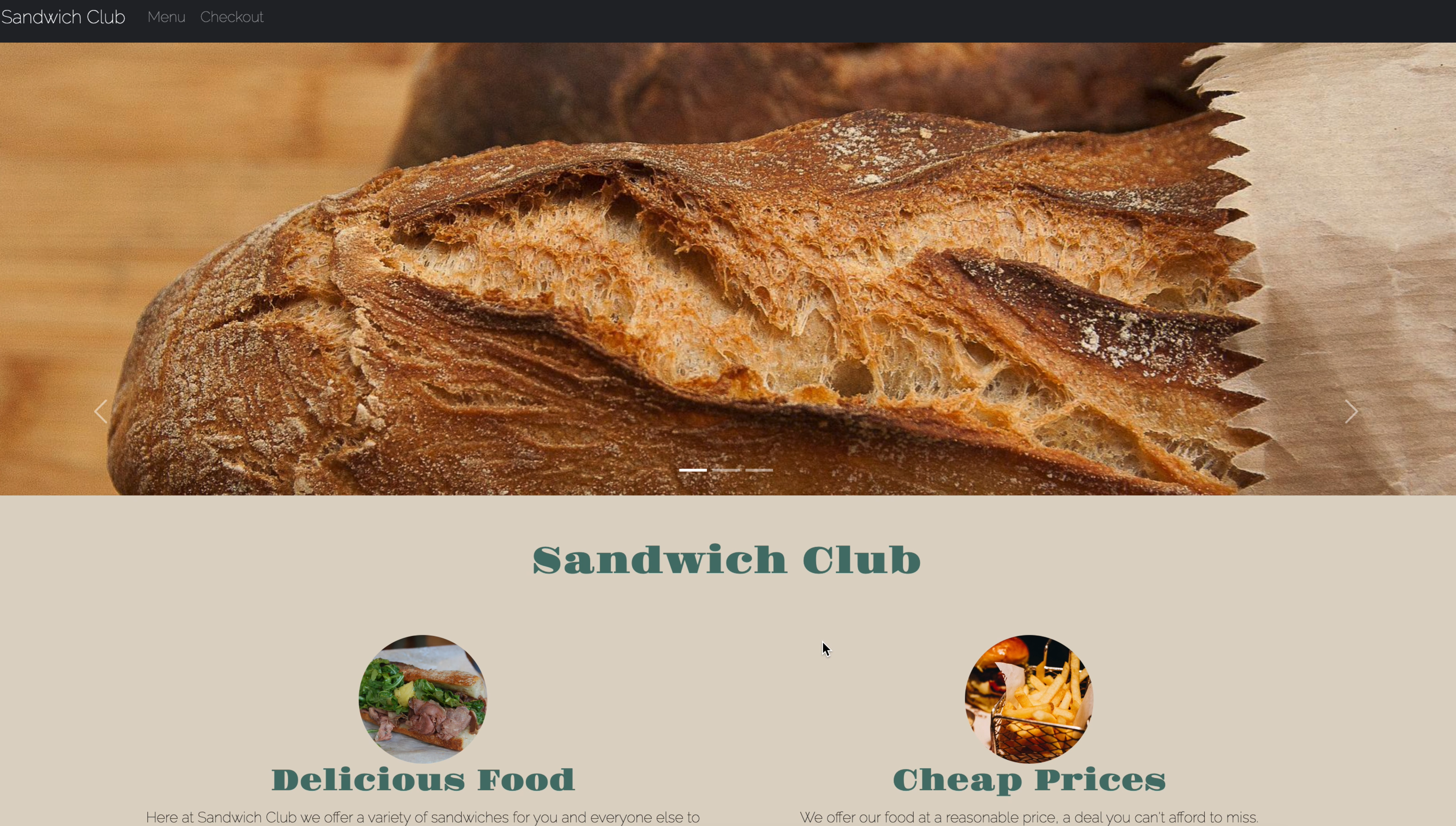 Sandwich Website